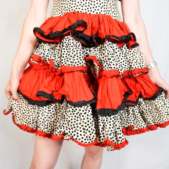 VINTAGE Circus Costume Ruffle Fringe Dress 00 XXS - Picture 7 of 7